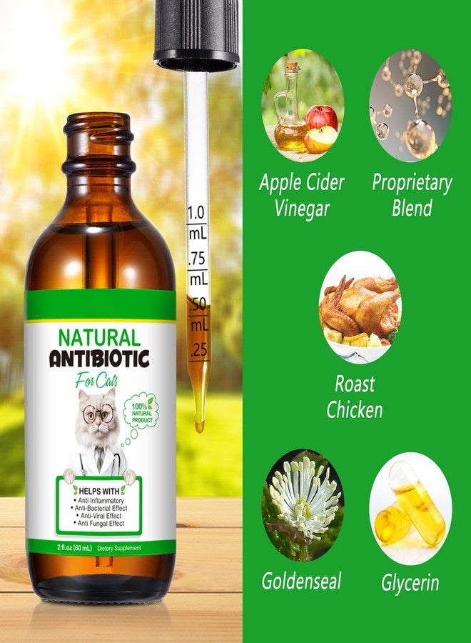 VOSIFSDIY Cat Antibiotics, Antibiotics for Cats, Natural Cat Antibiotics Multivitamin Herbal Supplements 60ml - Image 3