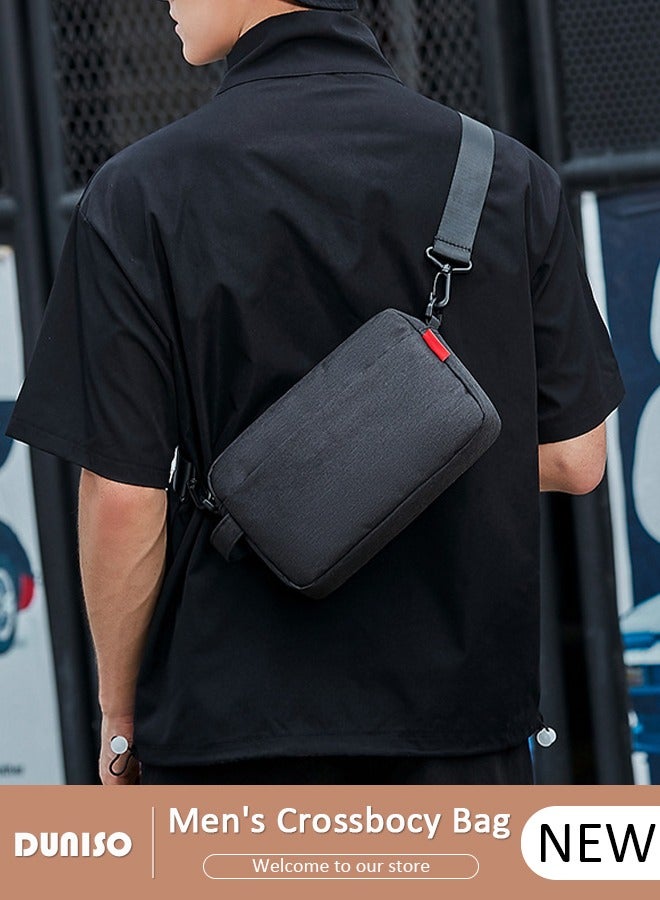 DUNISO Small Crossbody Bag for Men Women , Mini Messenger Bag Side Shoulder Bag for Phone Passport, Casual Satchel Bag Phone Purse, Mini Sling Bag Fanny Pack Water Resistant for Travelling, Hiking  - Image 1