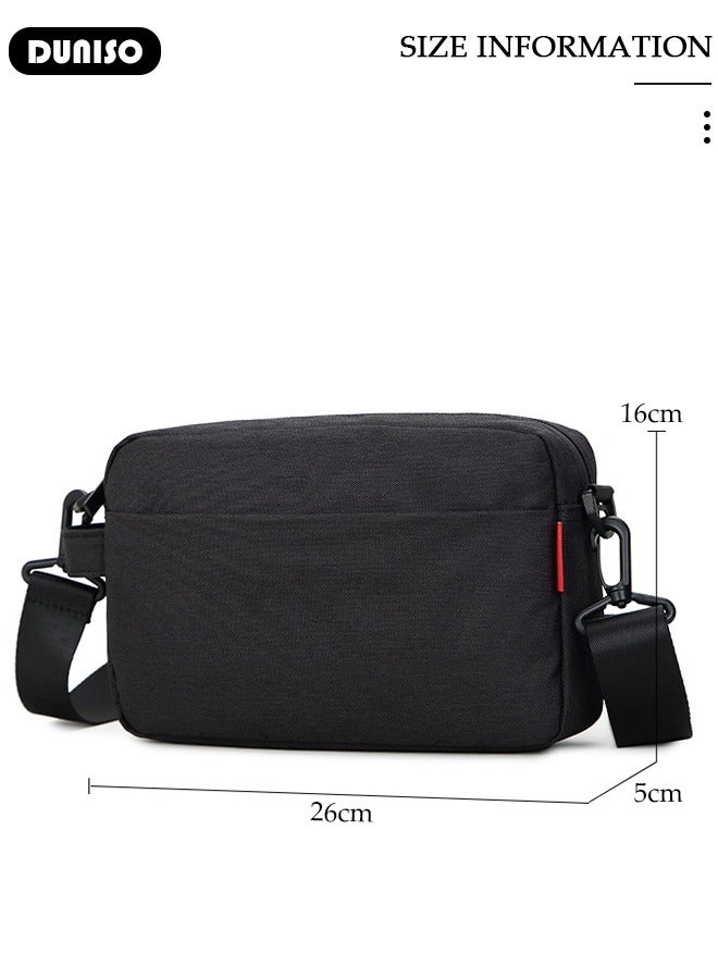 DUNISO Small Crossbody Bag for Men Women , Mini Messenger Bag Side Shoulder Bag for Phone Passport, Casual Satchel Bag Phone Purse, Mini Sling Bag Fanny Pack Water Resistant for Travelling, Hiking  - Image 4