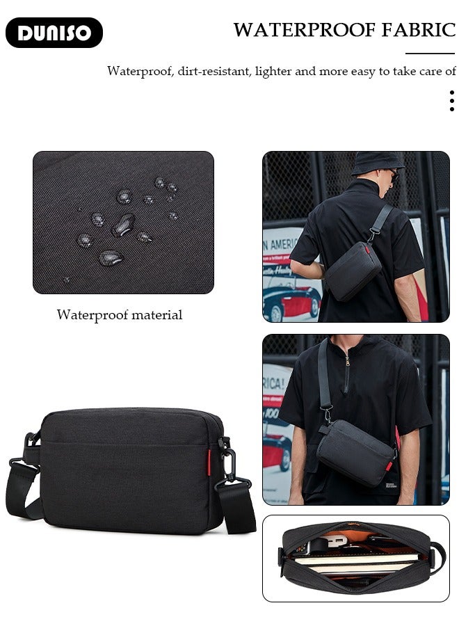 DUNISO Small Crossbody Bag for Men Women , Mini Messenger Bag Side Shoulder Bag for Phone Passport, Casual Satchel Bag Phone Purse, Mini Sling Bag Fanny Pack Water Resistant for Travelling, Hiking  - Image 3