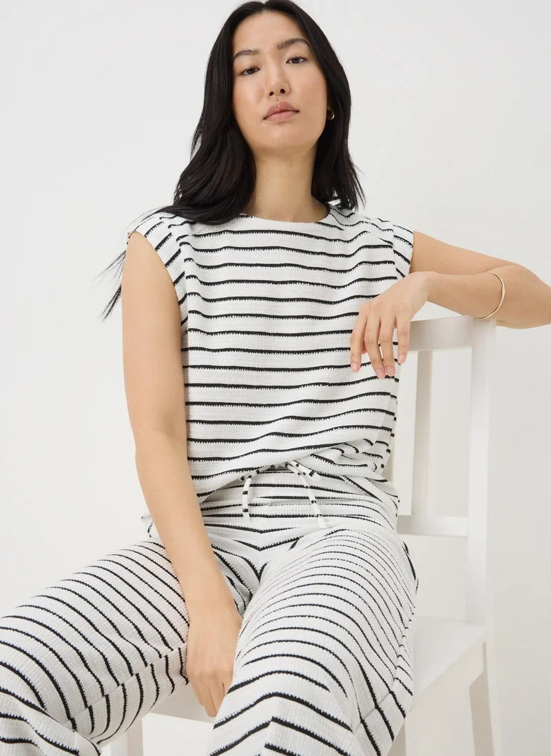 Matalan Monochrome Stripe Co Ord Top