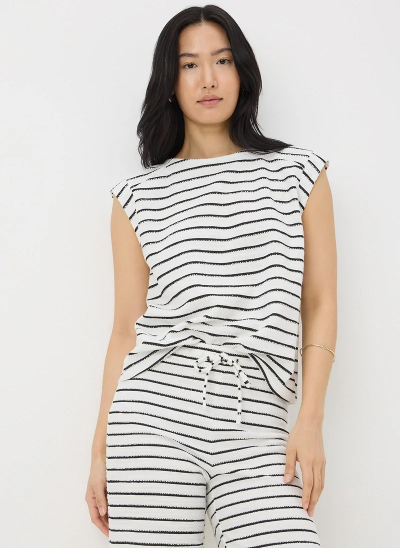 Matalan Monochrome Stripe Co Ord Top
