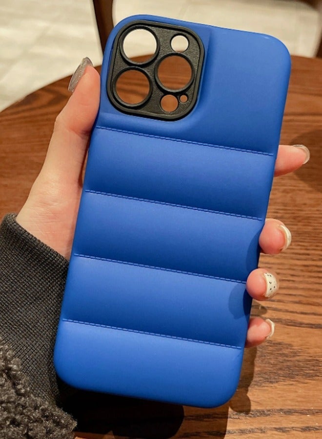VR CREATIVE Blue Puffer Jacket Case (Matte) for Apple iPhone 12 Pro Max - Image 1