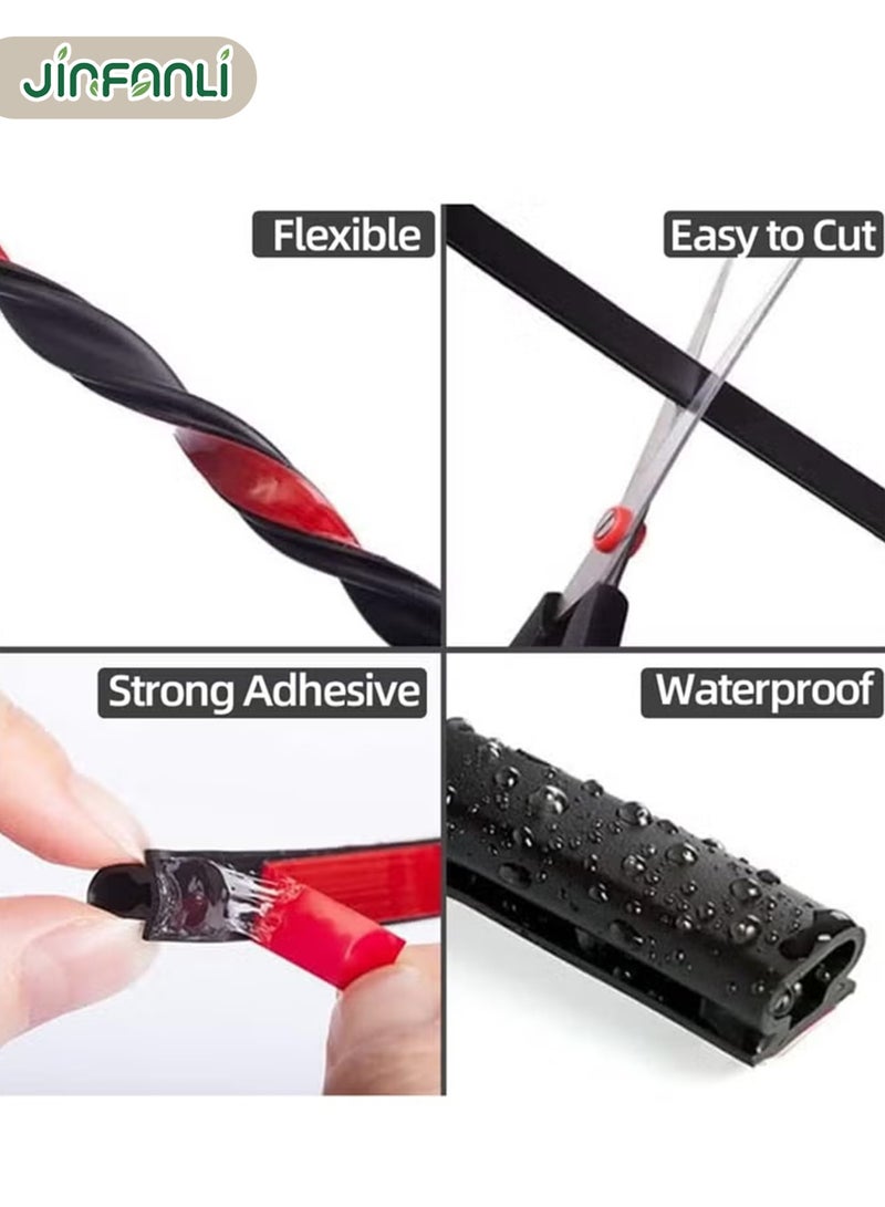 JINFANLI Door seal, door seal, self-adhesive rubber door insulation seal, for doors and windows sound insulation D shape, Room Dexoration，seal for door frame gap blocker - 8 meters - Image 5