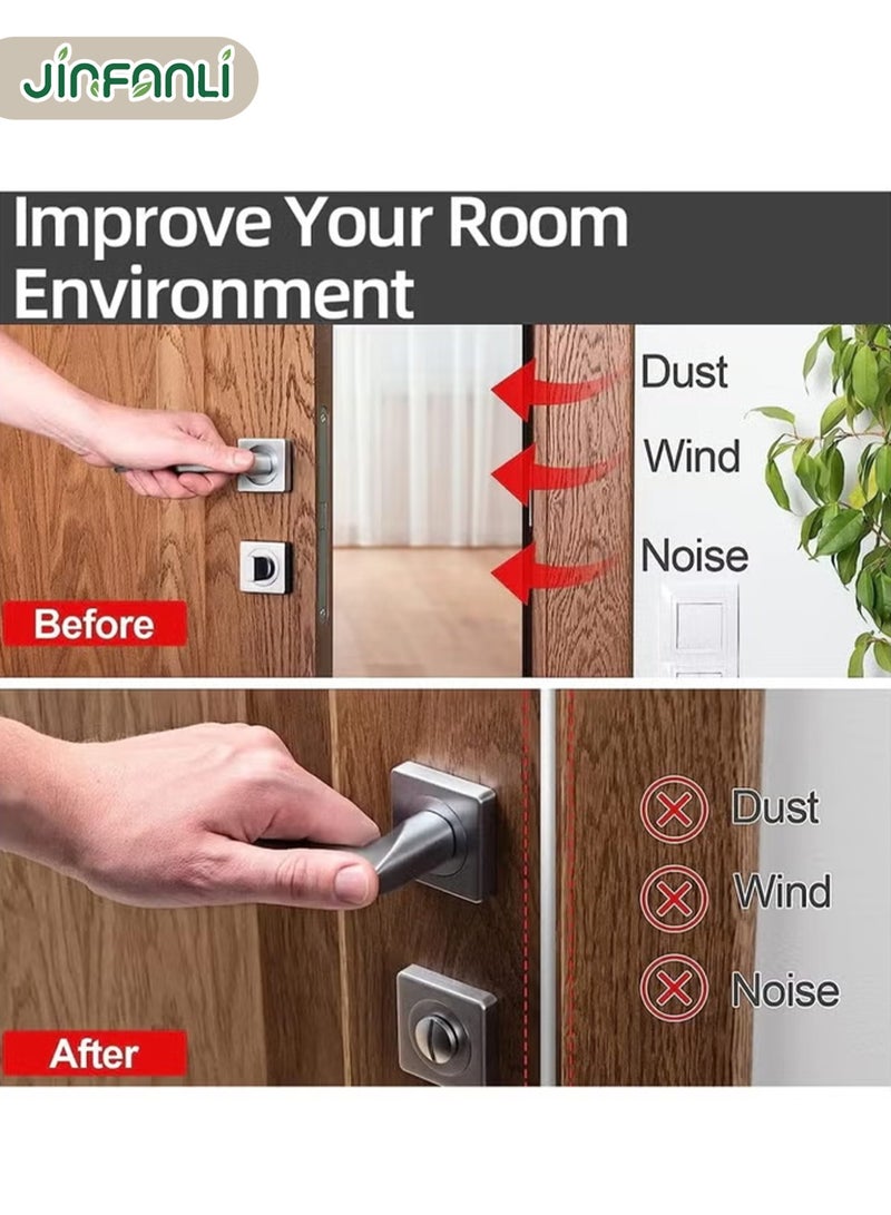 JINFANLI Door seal, door seal, self-adhesive rubber door insulation seal, for doors and windows sound insulation D shape, Room Dexoration，seal for door frame gap blocker - 8 meters - Image 2