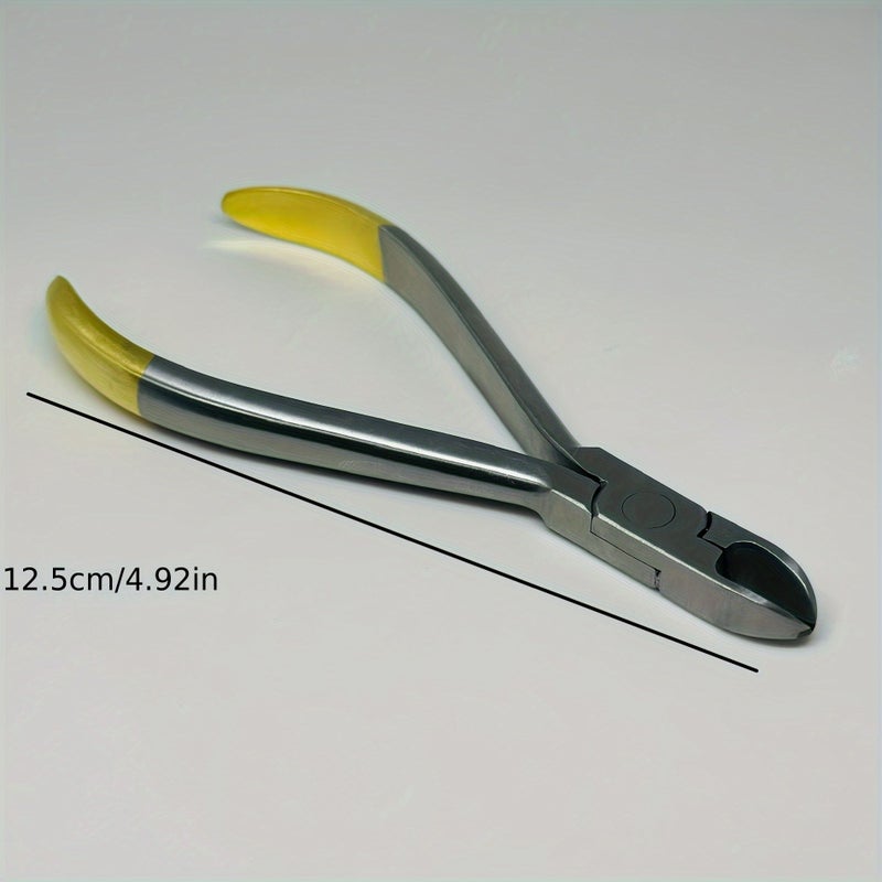 1pc Hard Wire Cutter Plier With Golden Ergonomic Handle For Cutting Hard Wire - Image 2
