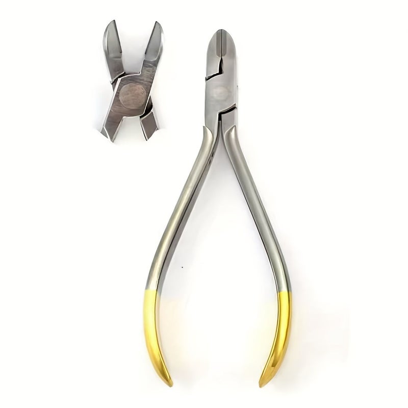 1pc Hard Wire Cutter Plier With Golden Ergonomic Handle For Cutting Hard Wire - Image 1