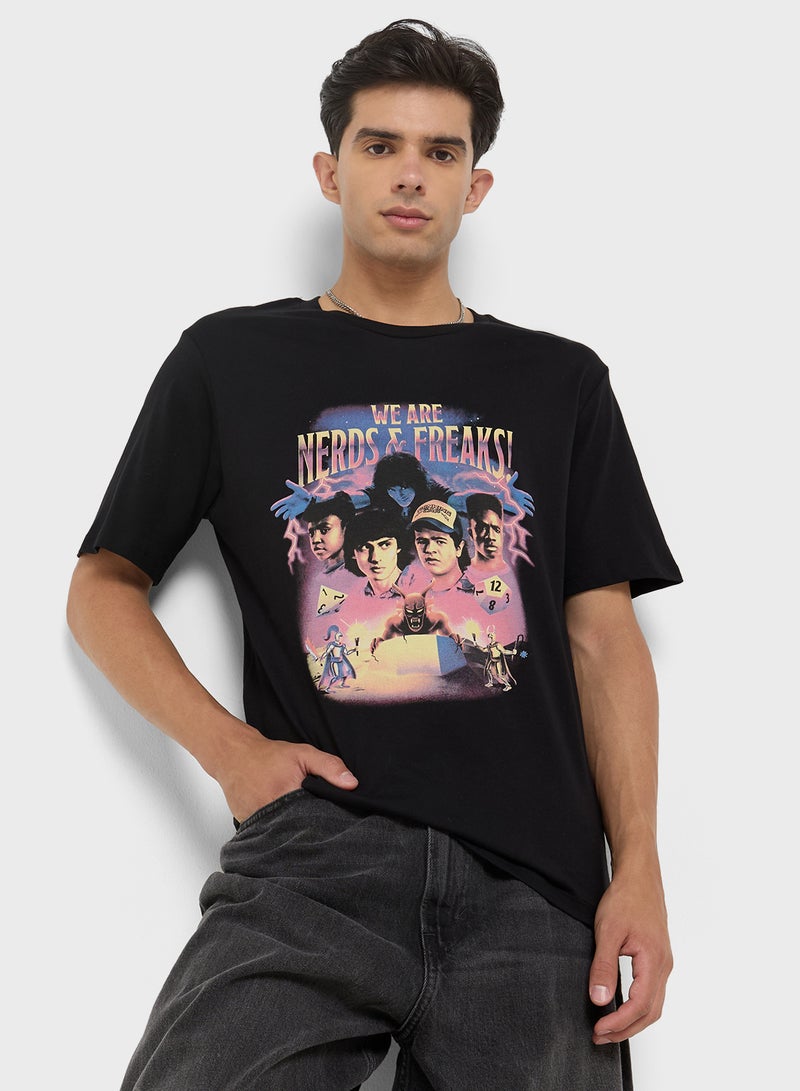 JACK & JONES Graphic Crew Neck Regular Fit T-Shirt - Image 1