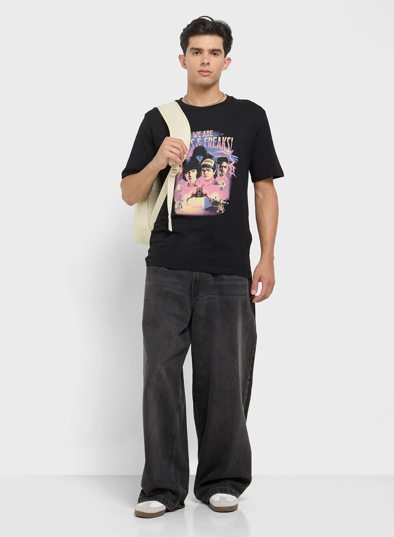 JACK & JONES Graphic Crew Neck Regular Fit T-Shirt - Image 4