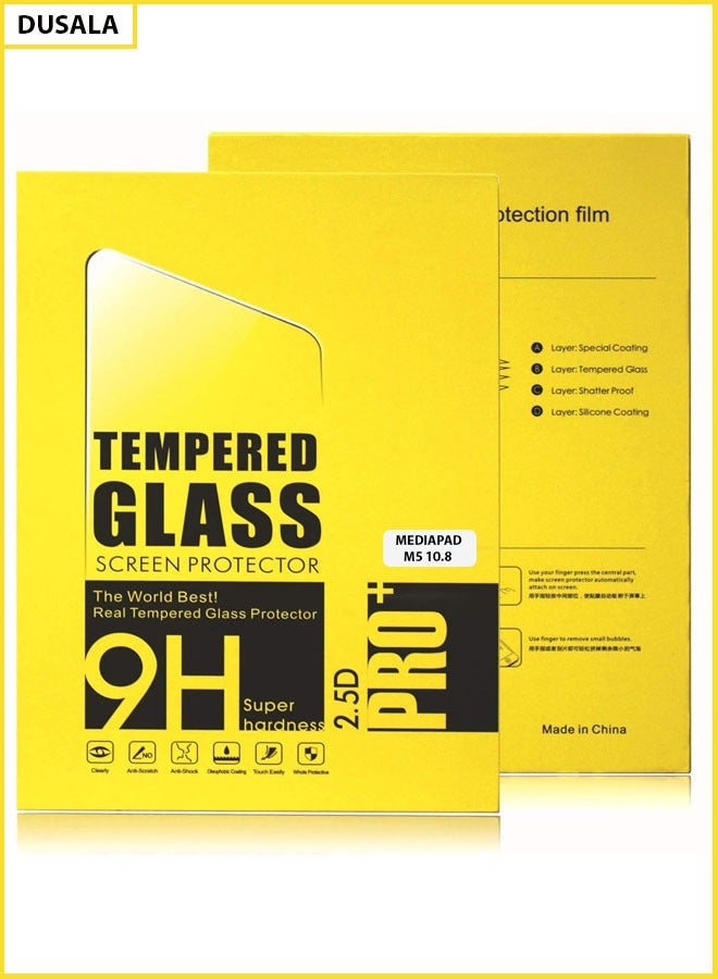 DUSALA Screen Protector For Huawei Mediapad M5 10.8, 9H Tempered Glass Scratch Resistance Protection, Bubble-Free Self-Adhere For Huawei Mediapad M5 10.8 - Image 1