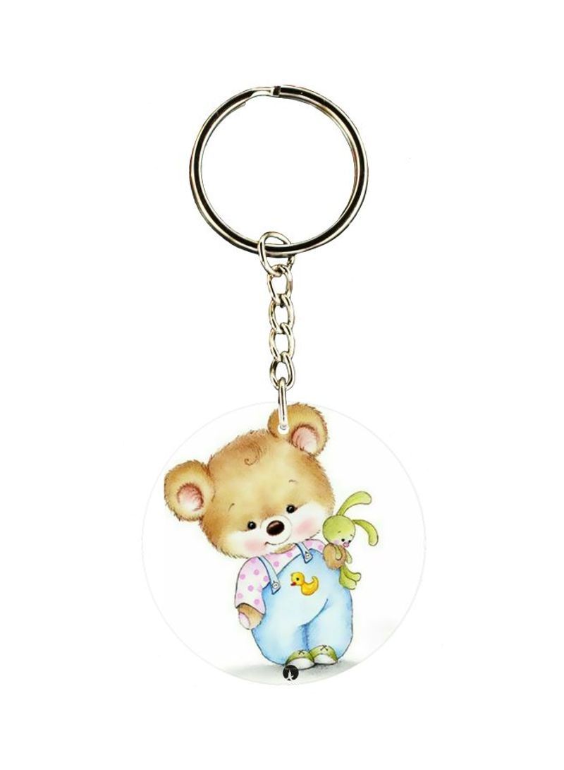 Bear Patterned Keychain