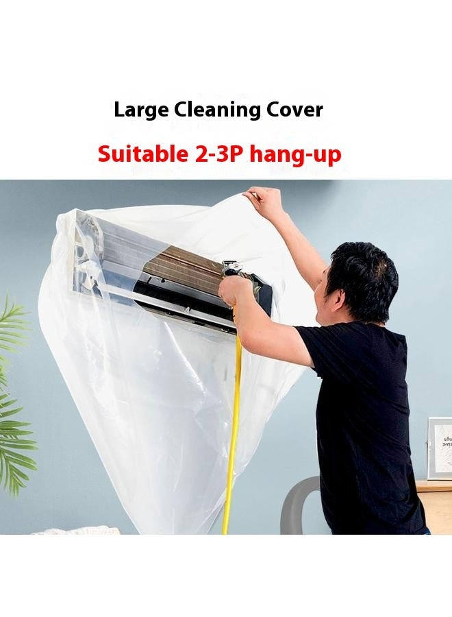 Generic Waterproof Air Conditioner Cleaning Cover Clear-Waterproof Cleaning Cover Dust Washing Clean Protector Bib Bag wall mounted Air Conditioner Wash Hood Split Air Conditioning System Cleaning Tools - Image 1