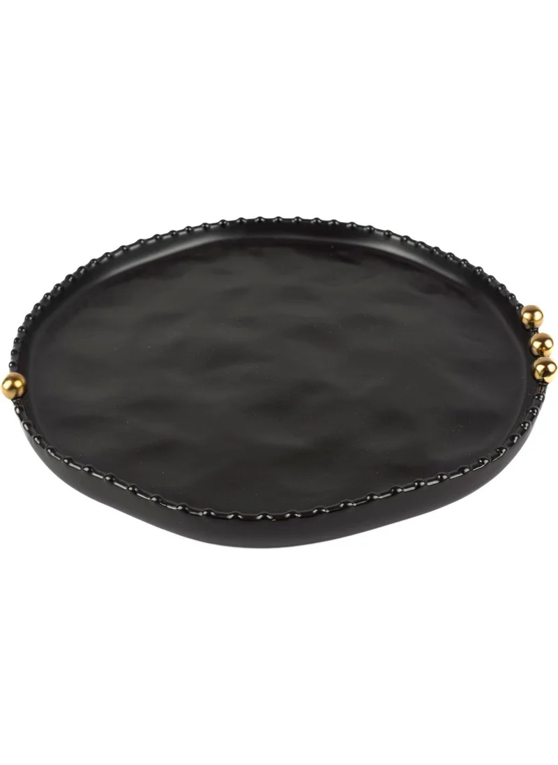 Mikasa Moor Black Gold Bulk Porcelain Serving Plate 29CM