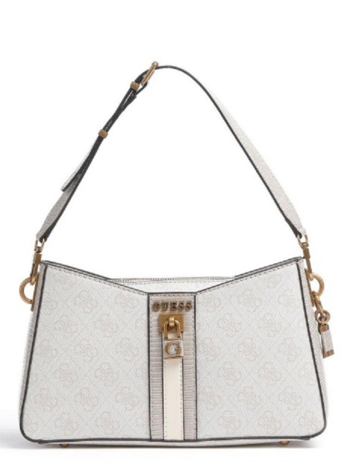 GUESS GUESS GINEVRA NUDE SHOULDER BAG - Image 1