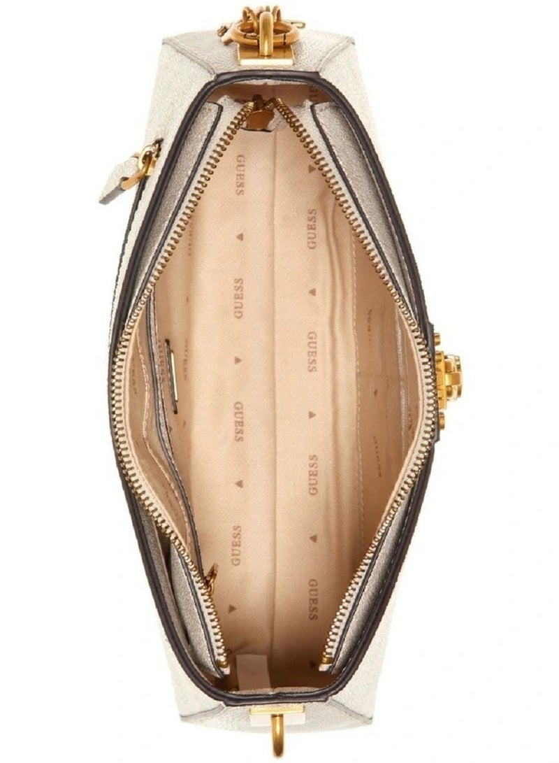 GUESS GUESS GINEVRA NUDE SHOULDER BAG - Image 3