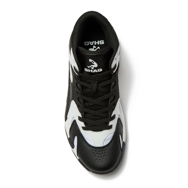 SHAQ Devastator 2.0 High Top Basketball Shoes for Men, Indoor or Outdoor Court Basketball Mens Sneakers - Black, White, Green or Blue Size 8 to 13 - Black/White, 9.5 Medium - Image 4
