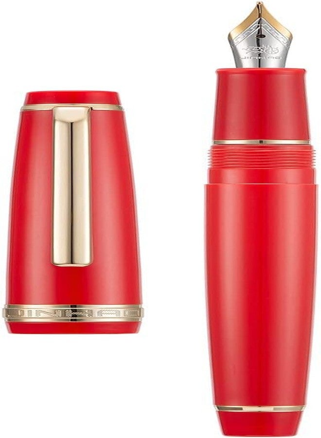 QUIRA Jinhao 82 Fountain Pen Body with Gold Clip, Fine Nib Smooth Writing Pen for Professionals & Students (Red) - Image 1