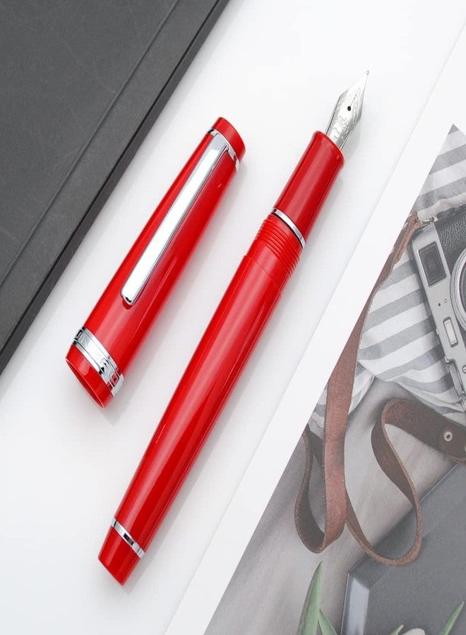 QUIRA Jinhao 82 Fountain Pen Body with Gold Clip, Fine Nib Smooth Writing Pen for Professionals & Students (Red) - Image 3