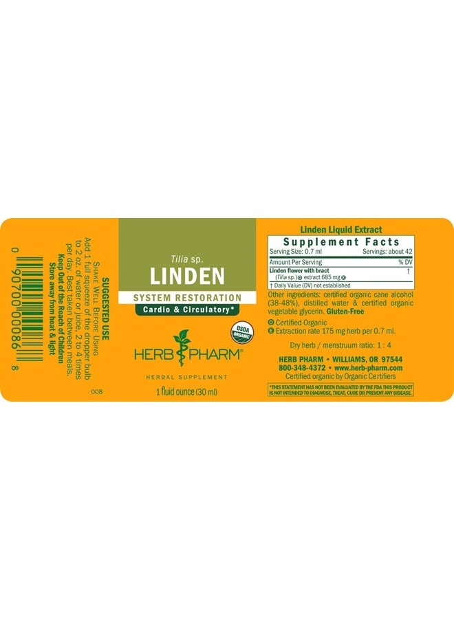 HERB PHARM مستخلص سائل من الزيزفون لدعم القلب والدورة الدموية - 1 أونصة - Image 5