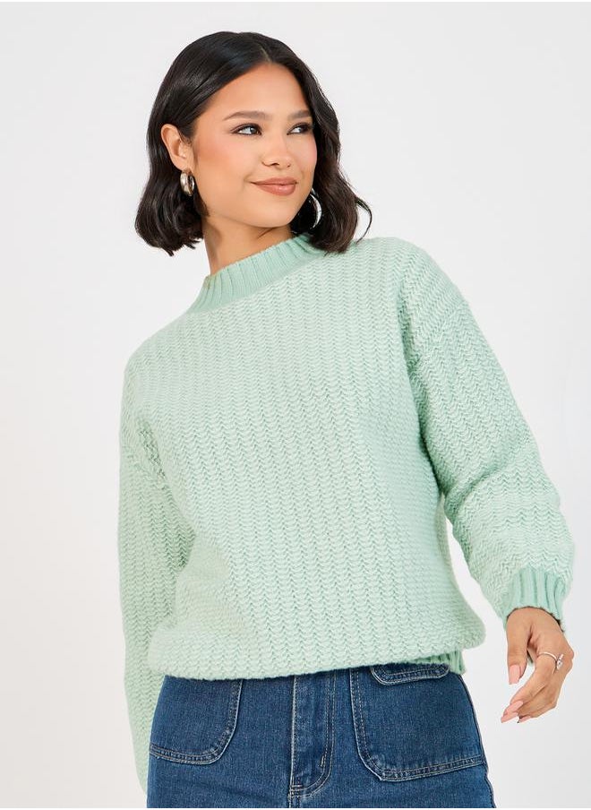 Styli - Regular Fit Regular Length Mixed Yarn Sweater - Image 1