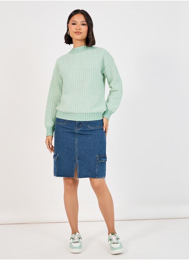 Styli - Regular Fit Regular Length Mixed Yarn Sweater - Image 1