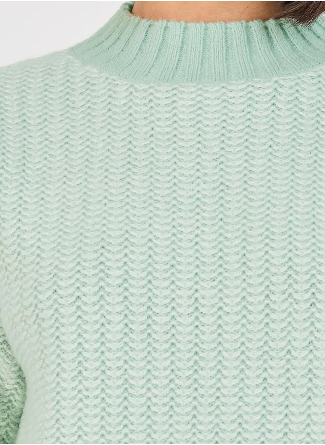 Styli Regular Fit Regular Length Mixed Yarn Sweater