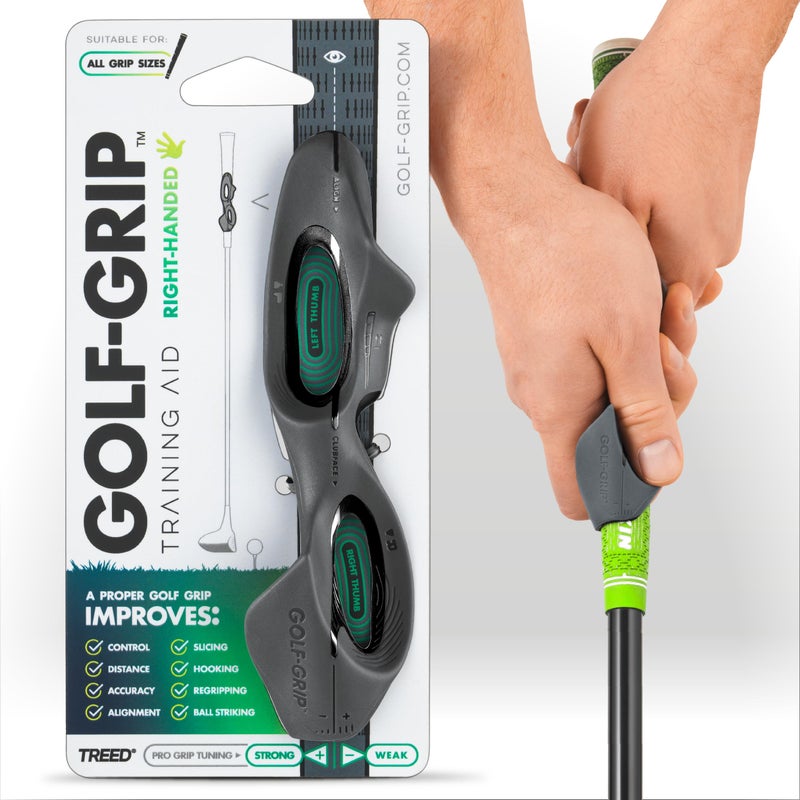 TREED GOLF-GRIPâ„¢ Golf Grip Trainer for Left & Right-Handed Golfers â€“ Snap-On Golf Training Aid for Proper Hand Position & Swing Technique â€“ Hit Straighter, Longer Shots & Fix Slices or Hooks - Image 1