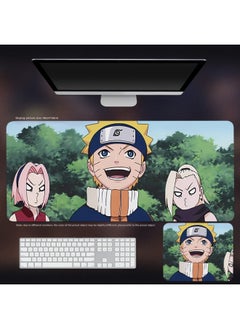 Anime Naruto Mouse Pad Naruto Sasuke Kakashi Super Large Thickened Muye Village Boys Computer Table Pad-color:900*400*4mm-pattern:Naruto 34
