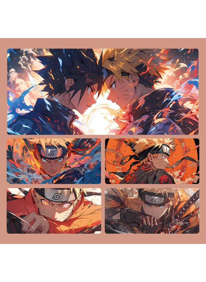 Generic - Anime Naruto Mouse Pad Naruto Sasuke Kakashi Super Large Thickened Muye Village Boys Computer Table Pad-color:900*400*4mm-pattern:Naruto 34 - Image 1
