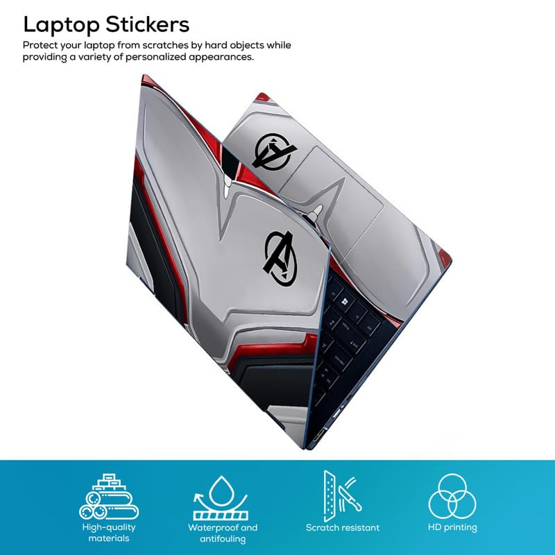 Inkykart Design 8 Top+Wrist Pad Vinyl Laptop Skin/Sticker/Cover for 15 to 15.6 Inches Laptops Laminated-Removable-HD Quality Compatible for Hp-Dell-Sony-Lenovo-Asus etc.(15x10 Inches) - Image 2