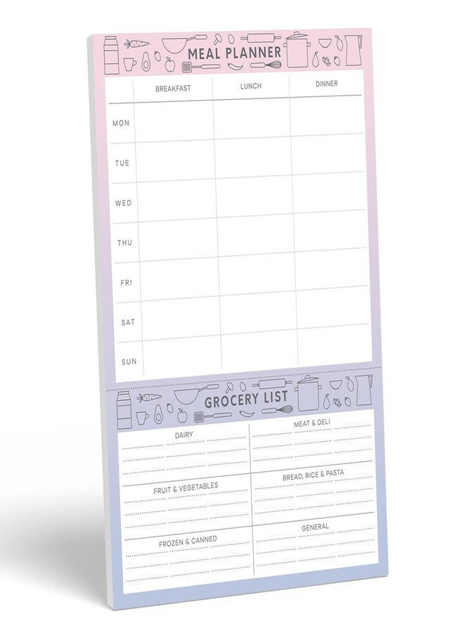 Sweetzer & Orange Meal Planner Notepad and Grocery List | 7x10 inch Pad for Organized Weekly & Daily Planning | Tear-Off Grocery Magnetic Notepad Checklist for Convenient Shopping - Image 1