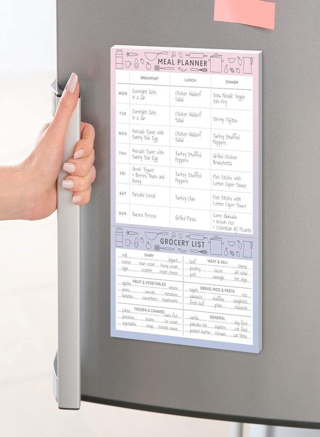 Sweetzer & Orange Meal Planner Notepad and Grocery List | 7x10 inch Pad for Organized Weekly & Daily Planning | Tear-Off Grocery Magnetic Notepad Checklist for Convenient Shopping - Image 3