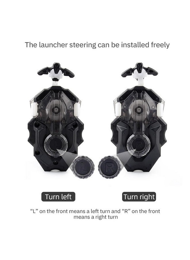Esste Launcher and Grip, Battling Tops Burst B-184 Custom Bey Launcher LR Left Right Spin DB Layer System (Black Set) - Image 3