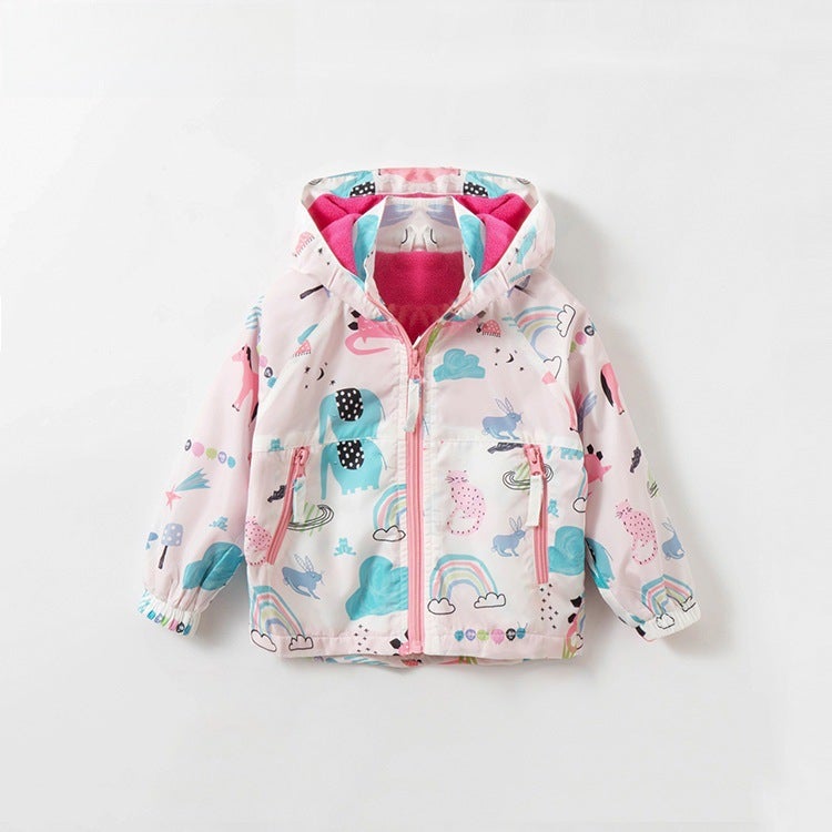 Malwee Girls Autumn Winter Warm Hooded Coat 6017 