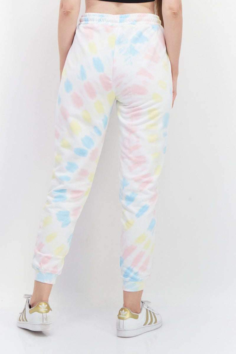 Barbie Women Tie-dye Side Pocket Jogger Pants, Pink Combo - Image 4