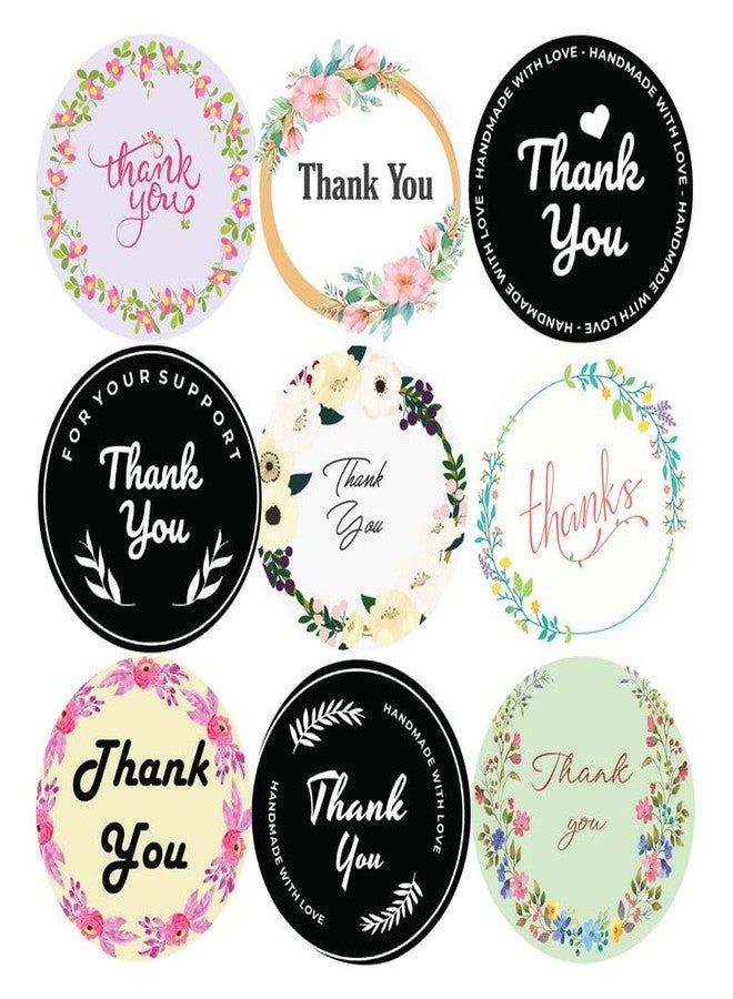 SLGIFT Vinyl Thankyou Theme Sticker, Self-Adhesive Vinyl Stickers, 54 Pieces, 2 x 2 Inches Round Sticker, 9 Unique Designs, R006 - Image 2