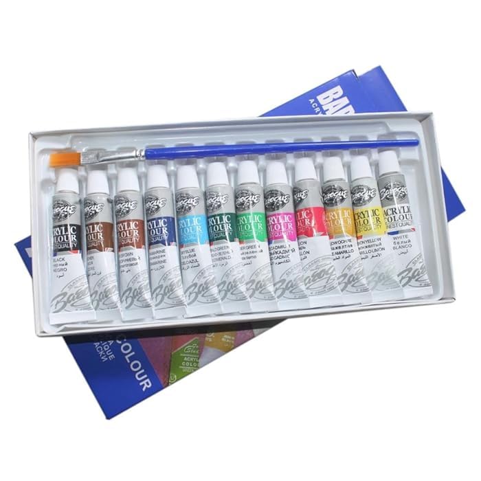ArtRight Acrylic Paint Set of 12 Colors, 6ml Tubes, Non-Toxic, Professional Grade for Artists, Students, & Kids – Vibrant, Quick-Drying, Ideal for Canvas, Wood, and Fabric Painting - Image 4