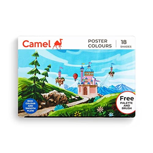camel Camlin Kokuyo Student Poster Colour, 18 Shades (Multicolor) - Image 1