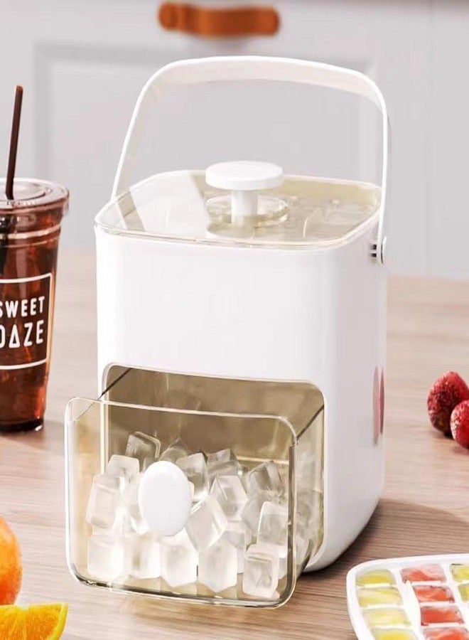 EGNORE Double Layer Ice Cube Maker with Storage Box, BPA-Free Plastic, Push-Button Release, Transparent Drawer, Carry Handle - Image 1
