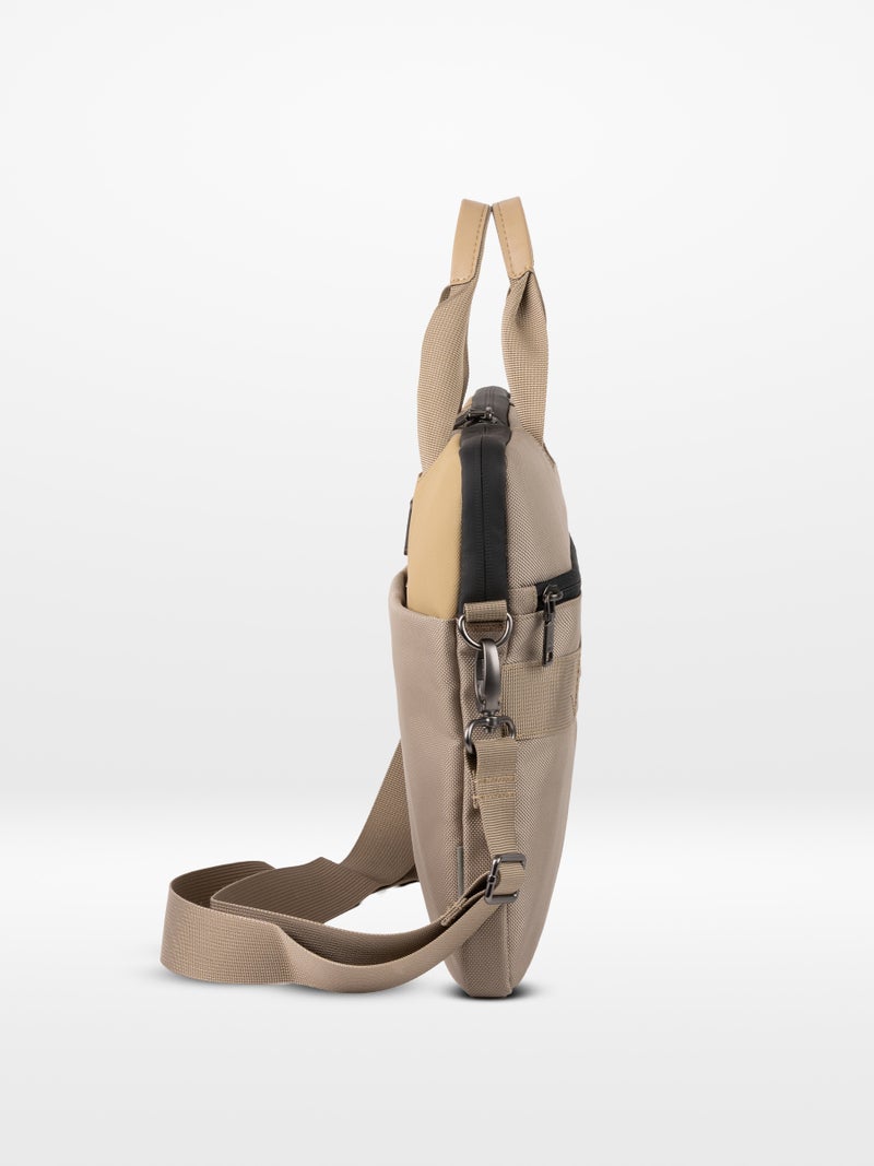 ORYX O-LapClassy Sleek Laptop Bag Minimalist Lightweight Work Bag Khaki - Image 3