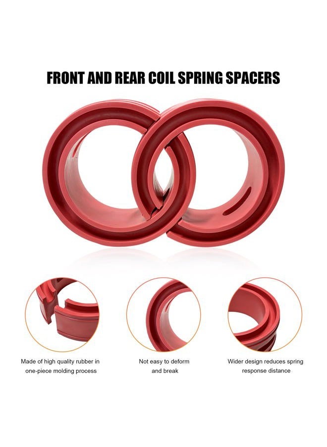 MTRPS 2 PCS Rubber Coil Spring Spacer for Car, Heavy-Duty Front Rear Spacer Booster for 1.45"-1.65" Springs Spacing, Universal Coil Springs Lift Spacers for Enhancing Spring Rate - Image 3