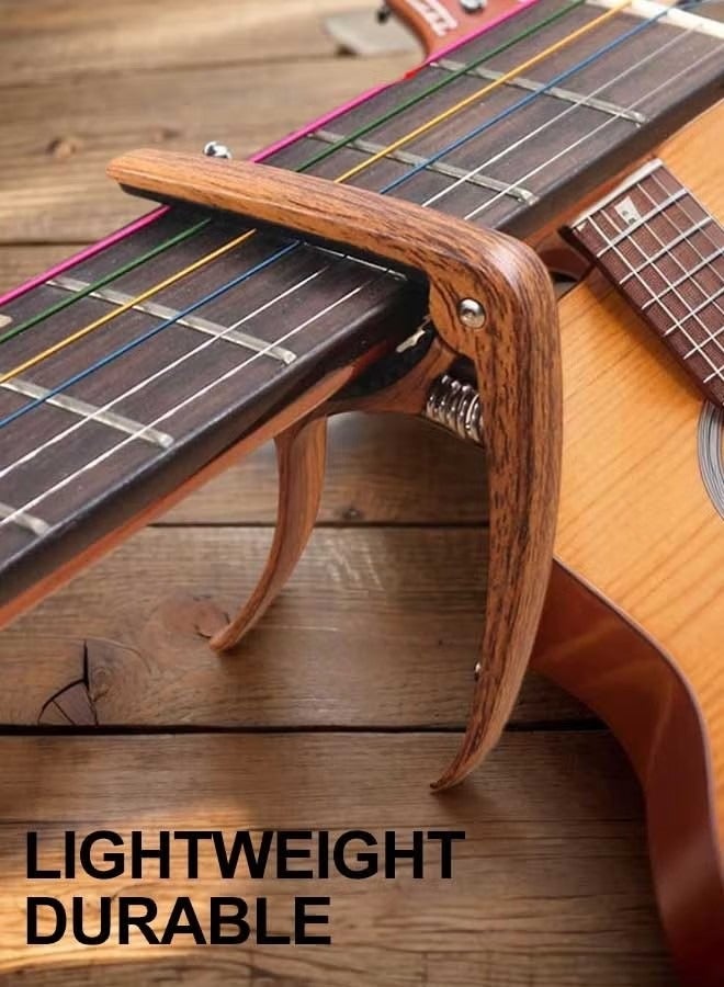 Guitar Capo, Guitar Accessories Trigger Capo Clip with 5pcs Guitar Picks for Acoustic and Electric Guitars,Ukulele (1pack) - Image 2