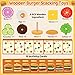 Jumlys Montessori Wooden Burger Stacking Toys for 2 3 4 5 Year Olds Fine Motor Toys for Kids Boys Girls Ideal Preschool Educational and Learning Toys Perfect Christmas Birthday Gifts - Image 3
