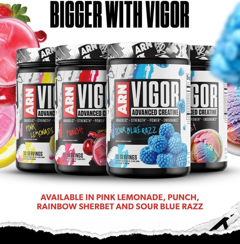 Arms Race Nutrition  ARN  Vigor Advanced Creatine Formula 30 Servings Punch - Image 4