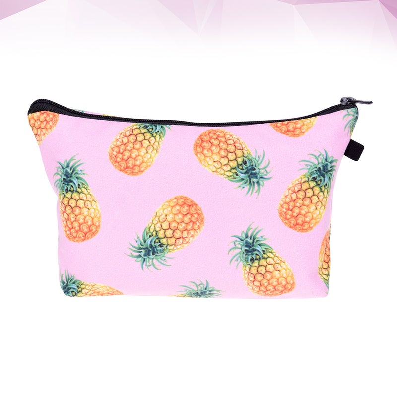 Pineapple Printed Cosmetic Bags Portable Makeup Pouch Cosmetics Toiletries Storage Bag Organizer for Women Female - Image 5