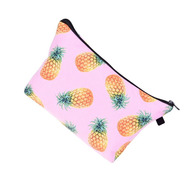 Pineapple Printed Cosmetic Bags Portable Makeup Pouch Cosmetics Toiletries Storage Bag Organizer for Women Female - Image 1