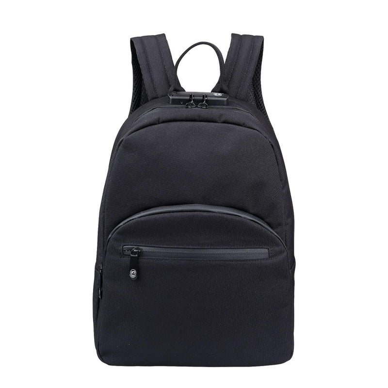 FIREDOG Mini Smell Proof Backpack with Lock for Men Women, Smell Proof Bookbag for Travel (Black) - Image 1