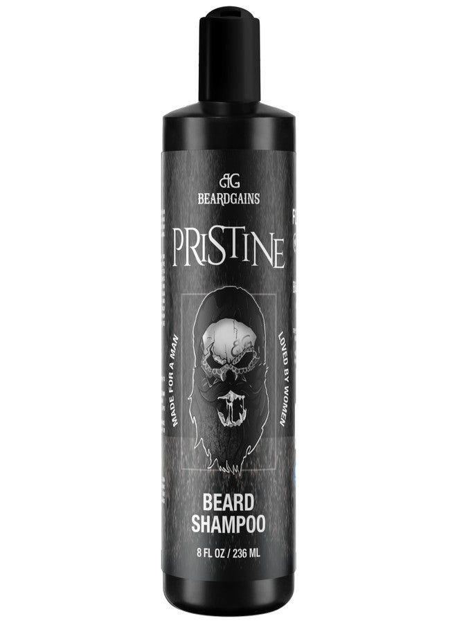 Beard Gains Pristine Scented Vegan Beard Shampoo made, 100% Organic and Paraben/Sulfate Free | Moisturize & Control Wild Facial Hairs & Promote Growth | MADE IN USA - Image 1