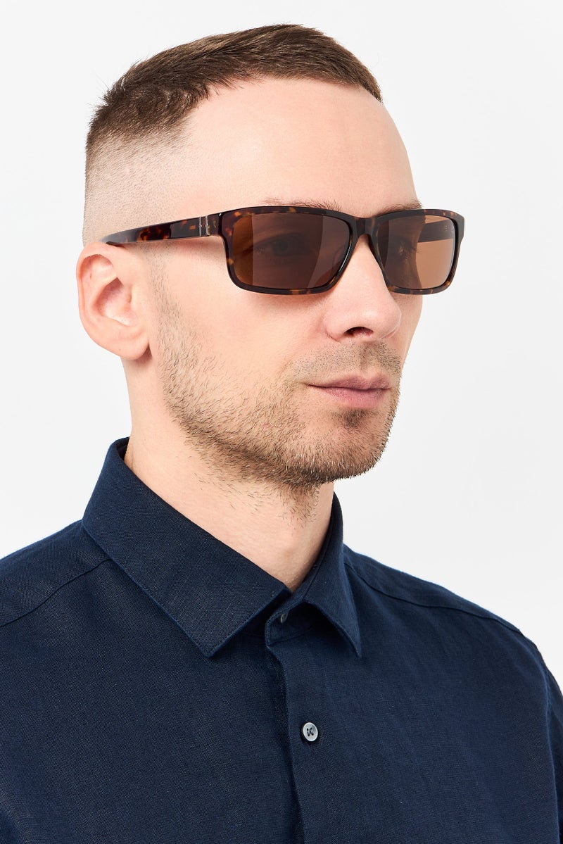 Timberland Men TB0005352H67 Rectangular Sunglasses, Havana - Image 2