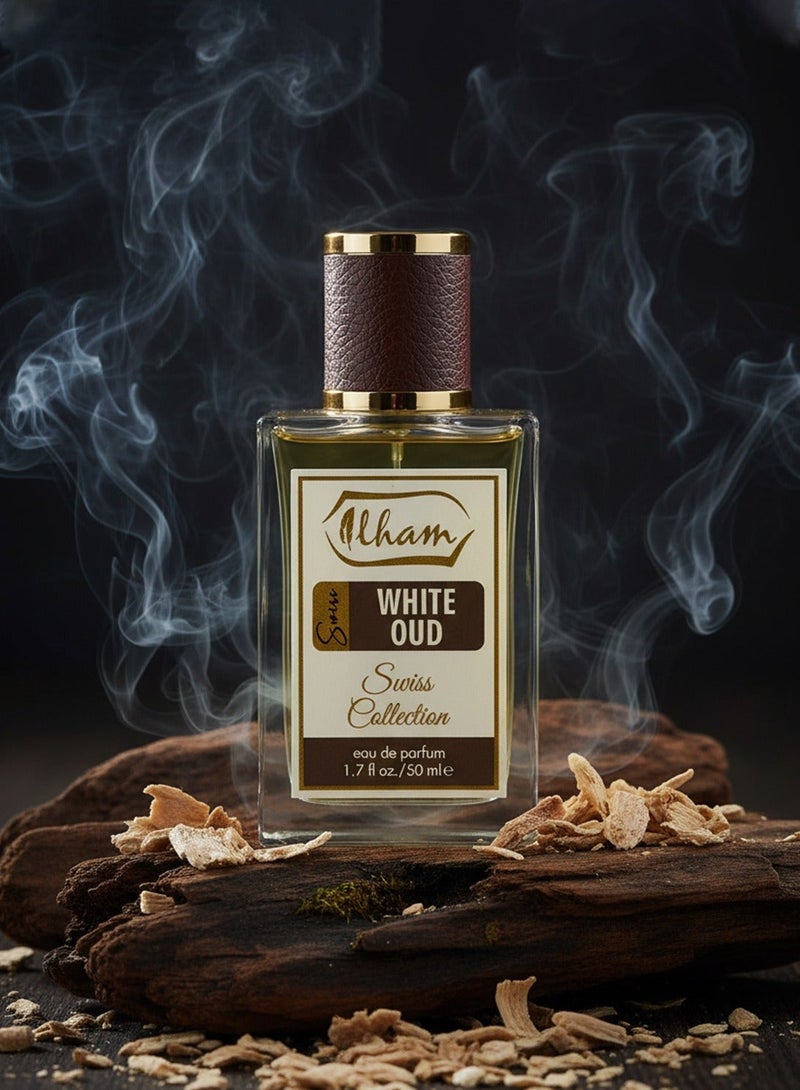 ILHAM PERFUMES Ilham Swiss White Oud (50ml+5ml) 10% EXTRA 55ml EDP FOR UNISEX - Image 2